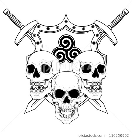 Shield of skulls and swords Shield of skulls and swords 116250902