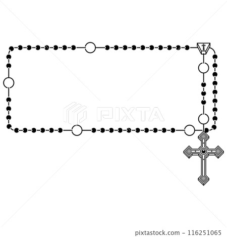 Photo frame with Catholic rosary Photo frame with Catholic rosary 116251065