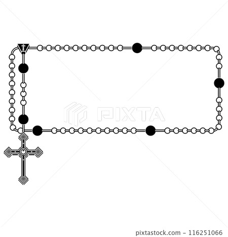 Photo frame with Catholic rosary Photo frame with Catholic rosary 116251066