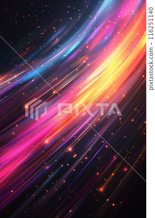 彩虹色的光背景在漆黑的夜晚跳舞 彩虹色的光背景在漆黑的夜晚跳舞 116251140