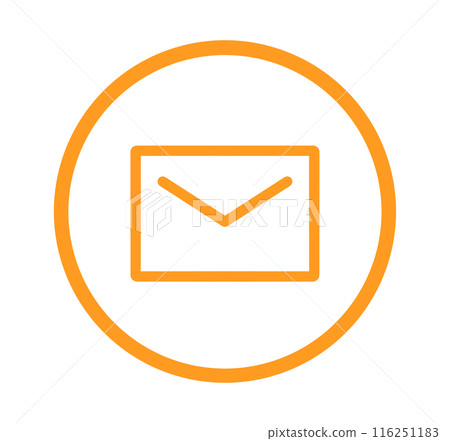 simple orange email icon simple orange email icon 116251183