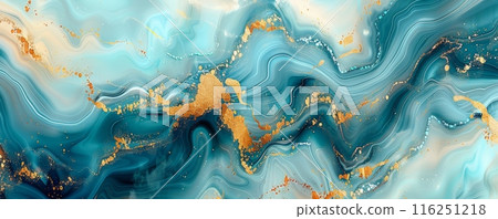 綠松石和金色的輝煌背景 116251218