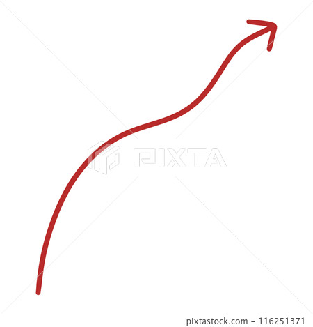 Red Curved Arrow illustration Curve Arrow Wave Arrow Wavy Arrow Design 116251371