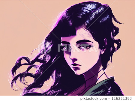 Female face illustration 116251393