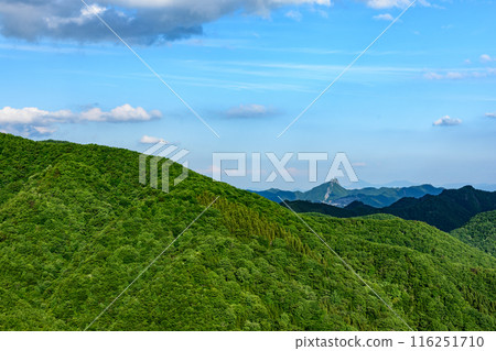 從三香穗超級林道展望台看到的流雲山脈/群馬縣 從三香穗超級林道展望台看到的流雲山脈/群馬縣 116251710