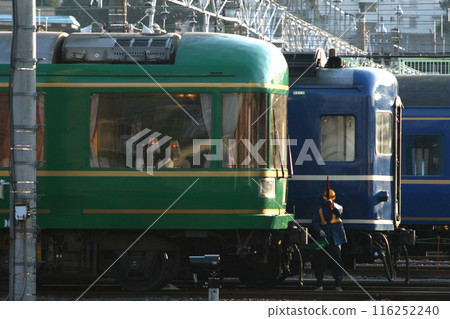 Sleeper trains such as the Yumekukan Hokutosei and Akebono trains parked at Oku Passenger Car Depot 116252240