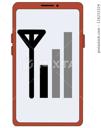 Antenna 1 (radio signal 1) displayed inside the smartphone (red) 116252324