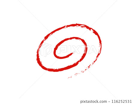 Hand-drawn double circle illustration material Hand-drawn double circle illustration material 116252531