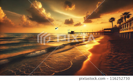 夕陽下的金沙灘 116252730