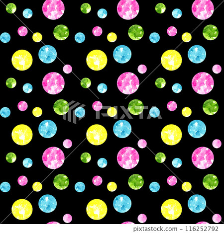 Beautiful polka dots like jewels: Hand-drawn watercolor illustrations for textiles 116252792
