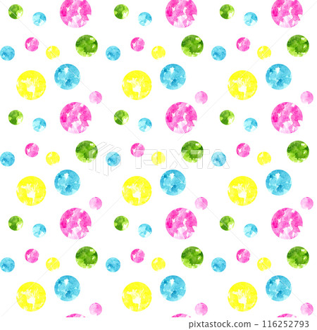 Beautiful polka dots like jewels: Hand-drawn watercolor illustrations for textiles 116252793