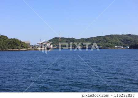 Saganoseki Port seen from the National Route 94 ferry Saganoseki Port seen from the National Route 94 ferry 116252823