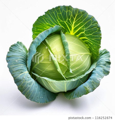 Fresh cabbage on a white background 116252874