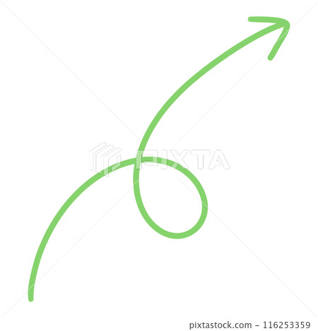Green Curved Arrow illustration Curve Arrow Wave Arrow Wavy Arrow Design 116253359