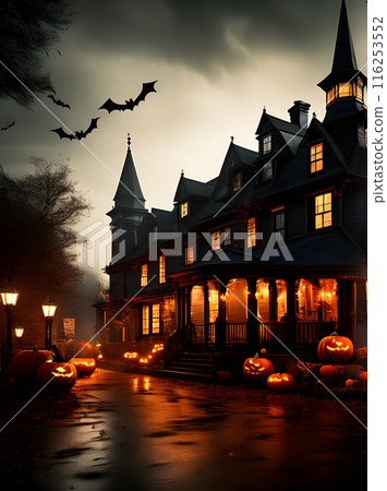 Halloween cinematic UHD K Spooky movie 116253552