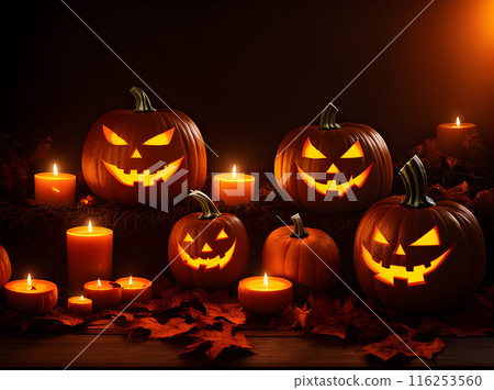 Hyper realistic dark cinematic UHD K Halloween 116253560