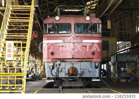 EF81 electric locomotive (EF81 No. 403) parked at the depot EF81 electric locomotive (EF81 No. 403) parked at the depot 116253935