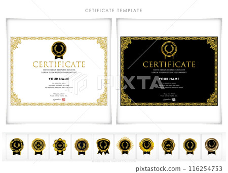 151 個用於獎項、邀請函和證書的水平設計模板 116254753