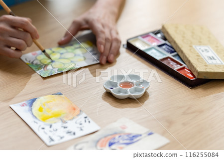 Senior woman postcard picture letter Senior woman postcard picture letter 116255084