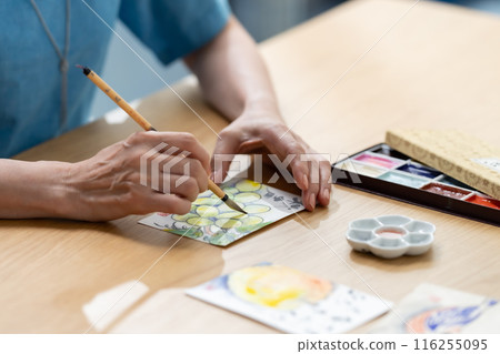 Senior woman postcard picture letter Senior woman postcard picture letter 116255095