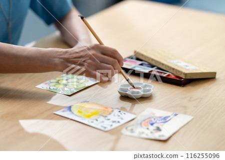 Senior woman postcard picture letter Senior woman postcard picture letter 116255096