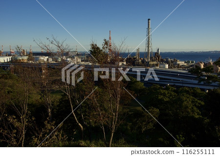 Sankeien Garden, View from Shofukaku, Industrial Area 116255111