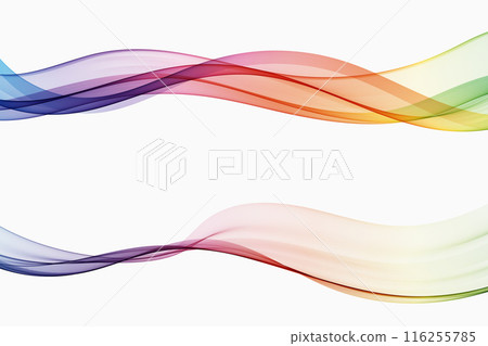 Set of abstract colorful waves. Rainbow color wave flow. Set of abstract colorful waves. Rainbow color wave flow. 116255785