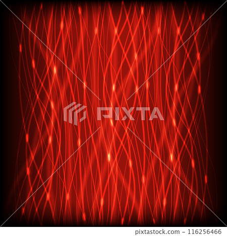 red abstract neon background of lines with glare. vector illustration 116256466
