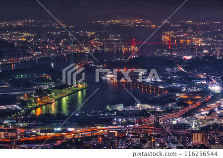 從北九州市佐倉山看到的夜景 從北九州市佐倉山看到的夜景 116256544