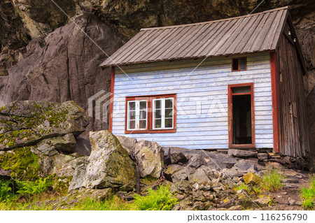 The Helleren houses in Jossingfjord, Norway The Helleren houses in Jossingfjord, Norway 116256790
