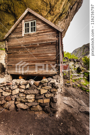 The Helleren houses in Jossingfjord, Norway The Helleren houses in Jossingfjord, Norway 116256797