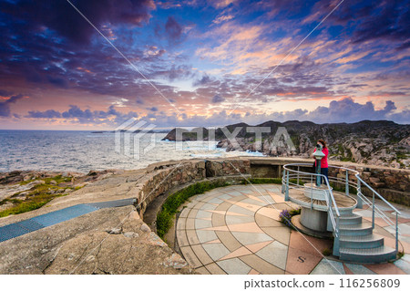 Lookout at Lindesnes Lighthouse in Norway Lookout at Lindesnes Lighthouse in Norway 116256809
