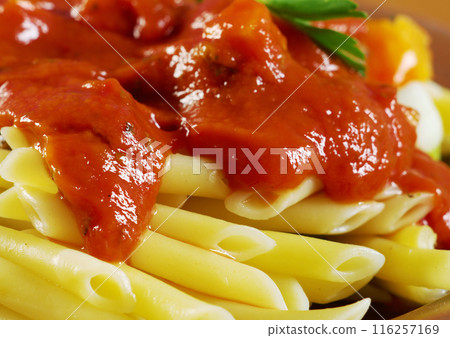 pasta with tomato beef sauce pasta with tomato beef sauce 116257169