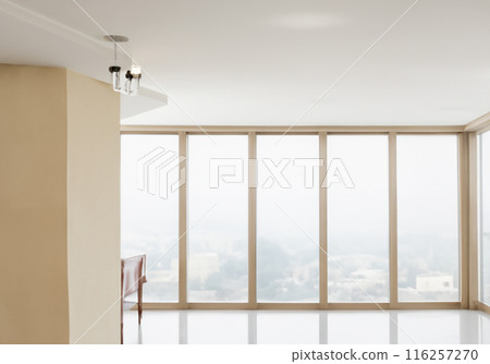 簡單的酒店內部場景-白色房間內部 簡單的酒店內部場景-白色房間內部 116257270