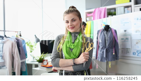 Talented atelier worker, collection for women in process, fashionable place Talented atelier worker, collection for women in process, fashionable place 116258245