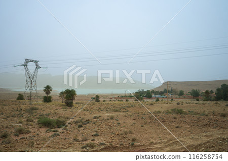 Tranquil view of the Arvada dam in the Moroccan desert. Tranquil view of the Arvada dam in the Moroccan desert. 116258754