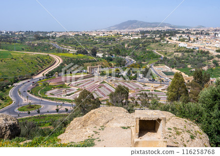 Panoramic View of Fes from Hilltop Overlook, Morocco. Panoramic View of Fes from Hilltop Overlook, Morocco. 116258768