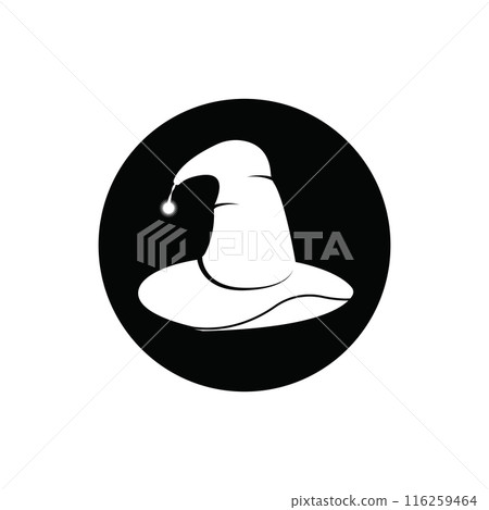 Wizard cap character logo 116259464