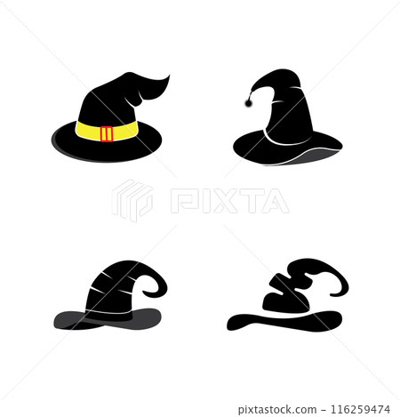 Wizard cap character logo Wizard cap character logo 116259474