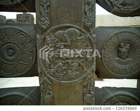 A sculpture of the birth of Buddha by Bharat Ranjun at the National Museum in Kolkata, India 116259860