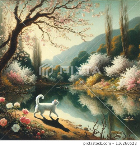 水邊的花和貓 116260528