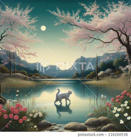 水邊的花和貓 116260536