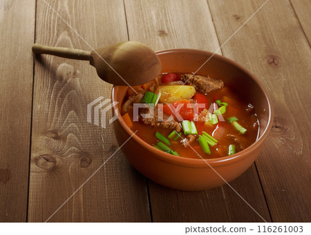 Traditional Bulgarian soup chorba. 116261003