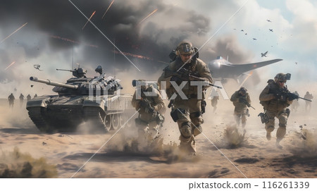 Soldiers are activating moving by run Soldiers are activating moving by run 116261339