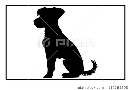 Jack Russell Terrier dog resting silhouette illustration, Jack Russell Terrier dog resting Logo Jack Russell Terrier dog resting silhouette illustration, Jack Russell Terrier dog resting Logo 116261508