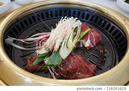 Bulgogi is a world-famous Korean seasoned meat dish 116261629
