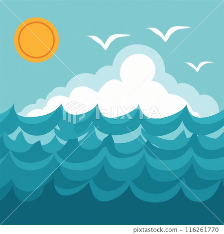 White sand beach and blue sea 116261770