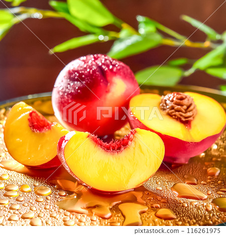 CG material: Image of cut nectarines CG material: Image of cut nectarines 116261975