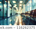 Empty Airport Terminal in Soft Focus 116262375
