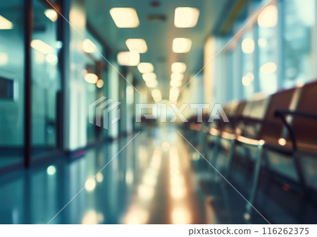 Empty Airport Terminal in Soft Focus 116262375